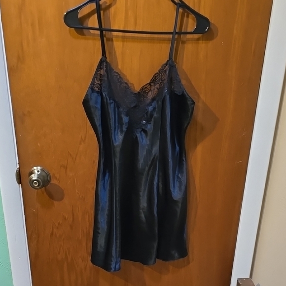 Victoria's Secret Other - Victoria's Secret Black Satin Slip Dress